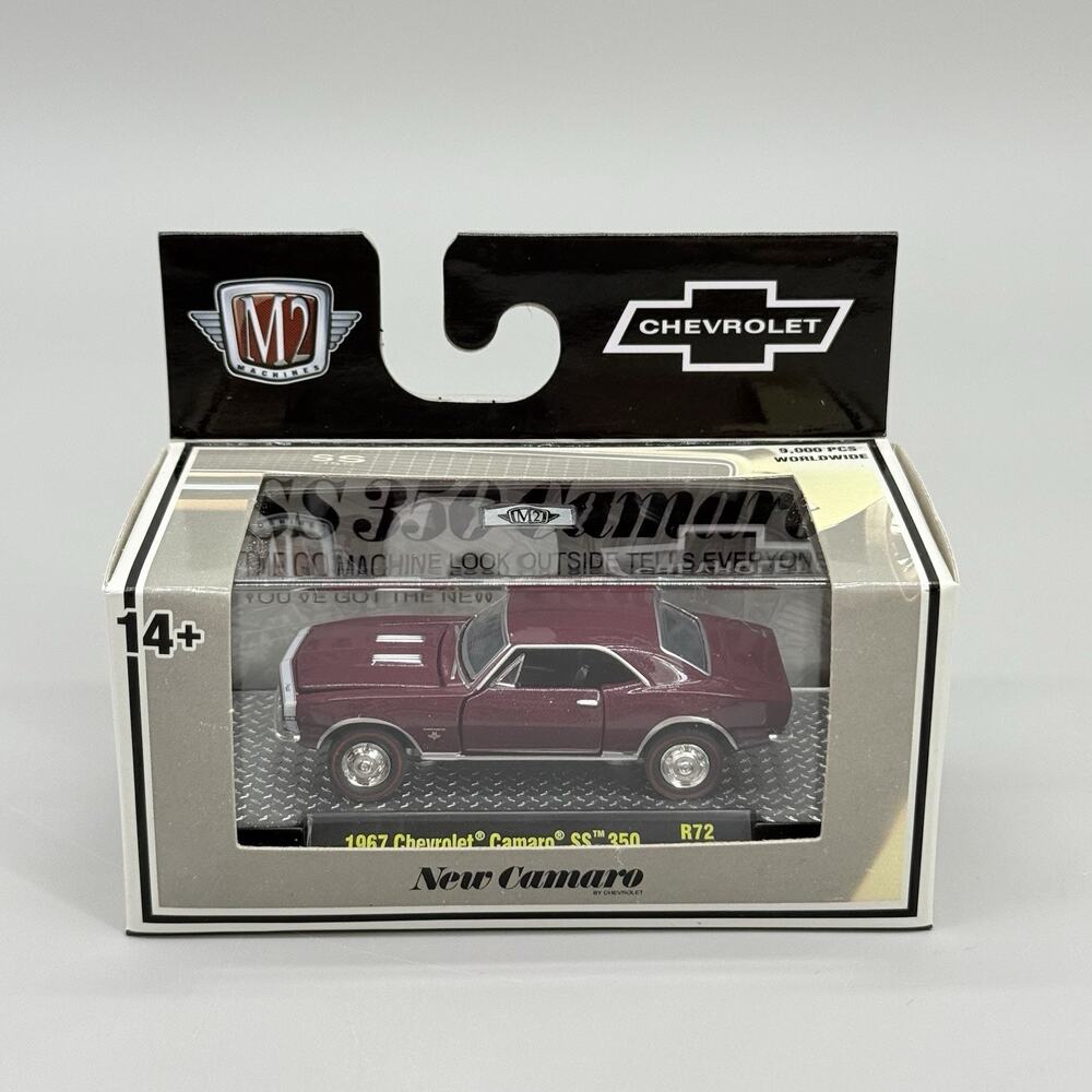 M2 Machines 1967 Chevrolet Camaro SS 350 Diecast 1:64 Maroon Car R72